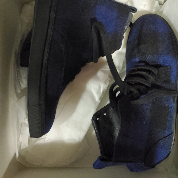 Sz 36.5 NIB $485 Ann Demeulemeester flannel boots